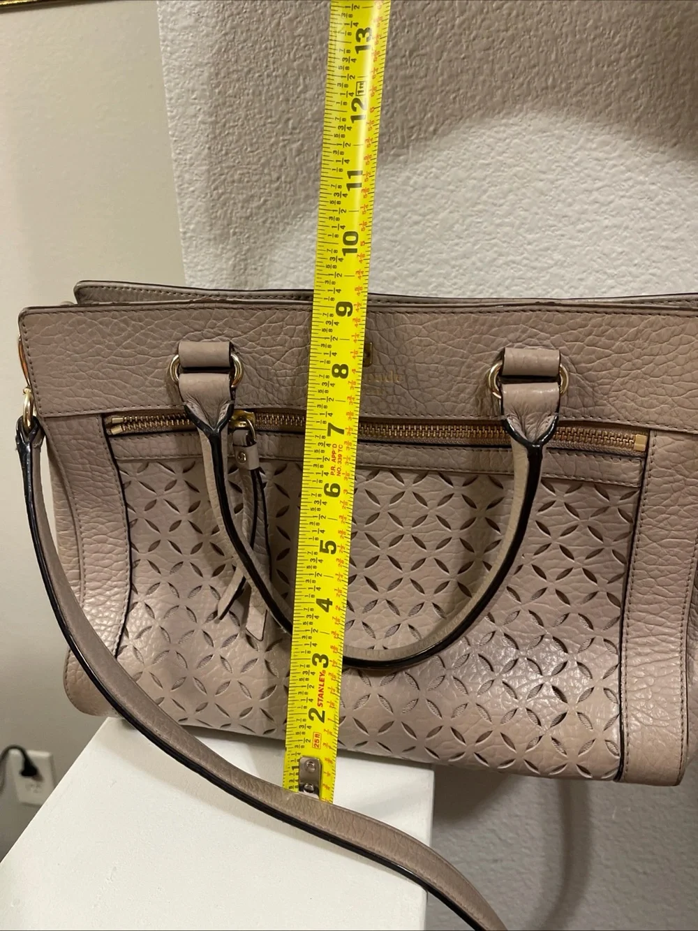 Kate Spade New York Perri Lane Bubbles Romy Satchel Beige